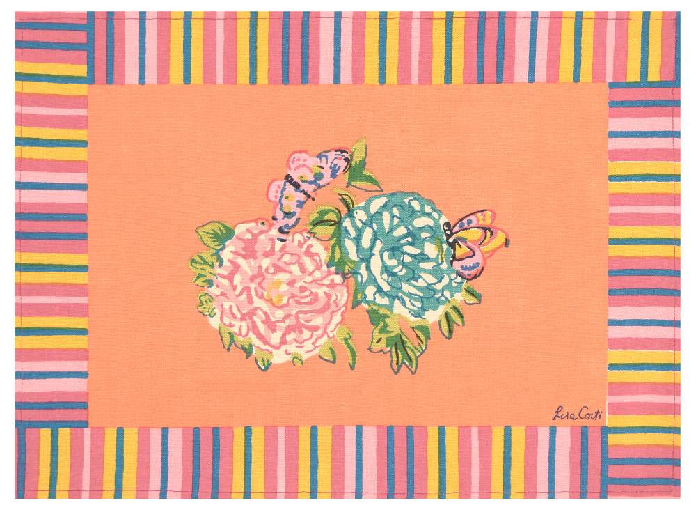 Lisa Corti tovaglietta cotone 35x48cm kandem queen peach
