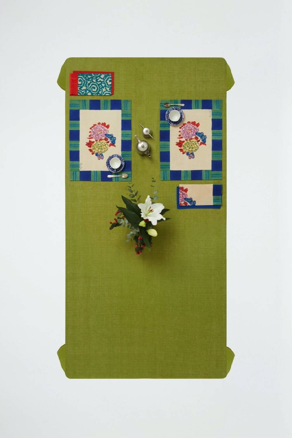 Lisa Corti Tovaglietta Cotone 35x48cm Knight Peacock