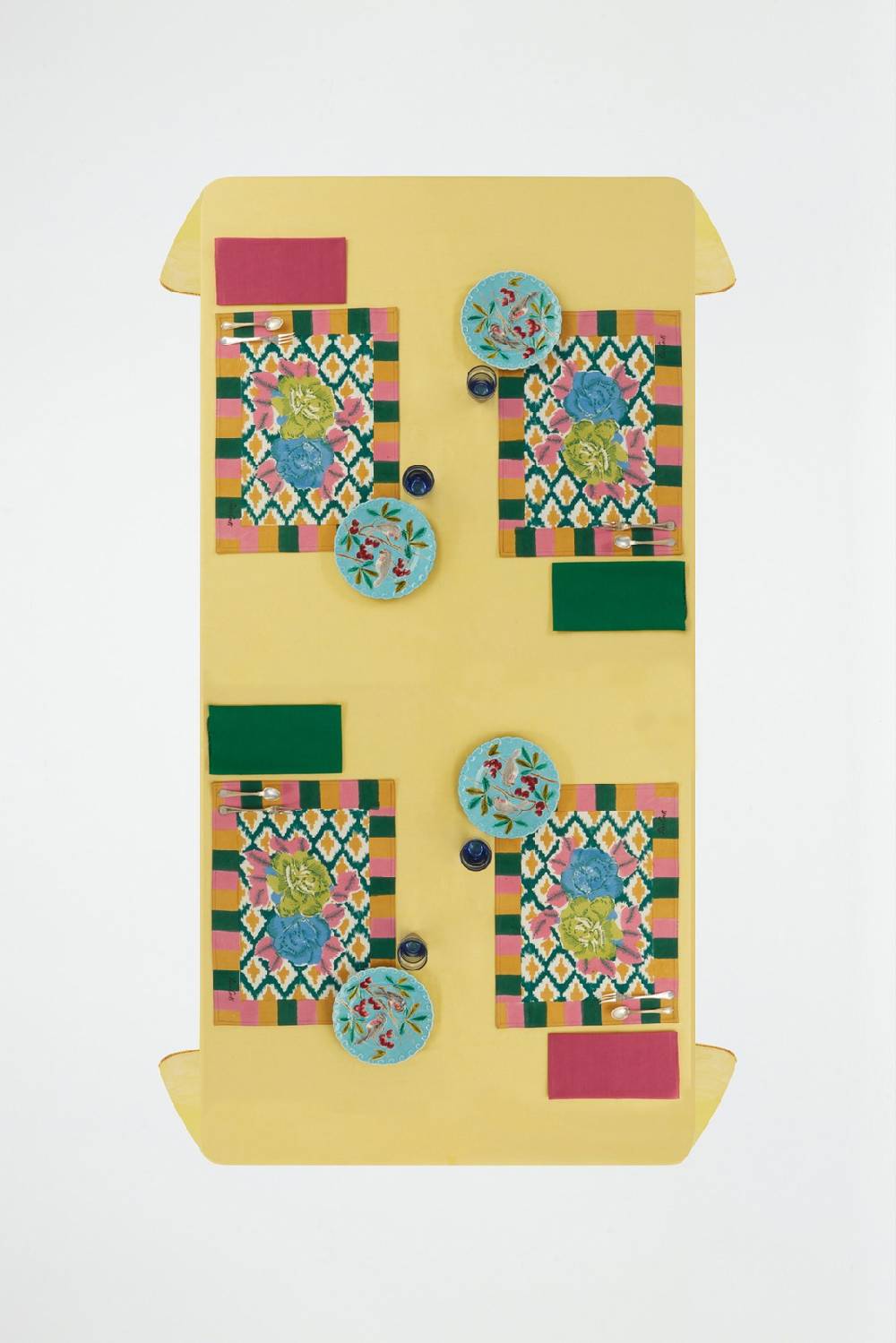 Lisa Corti Tovaglietta Cotone 35x48cm Lisa Corti X Cabana Hima Peacock Gold