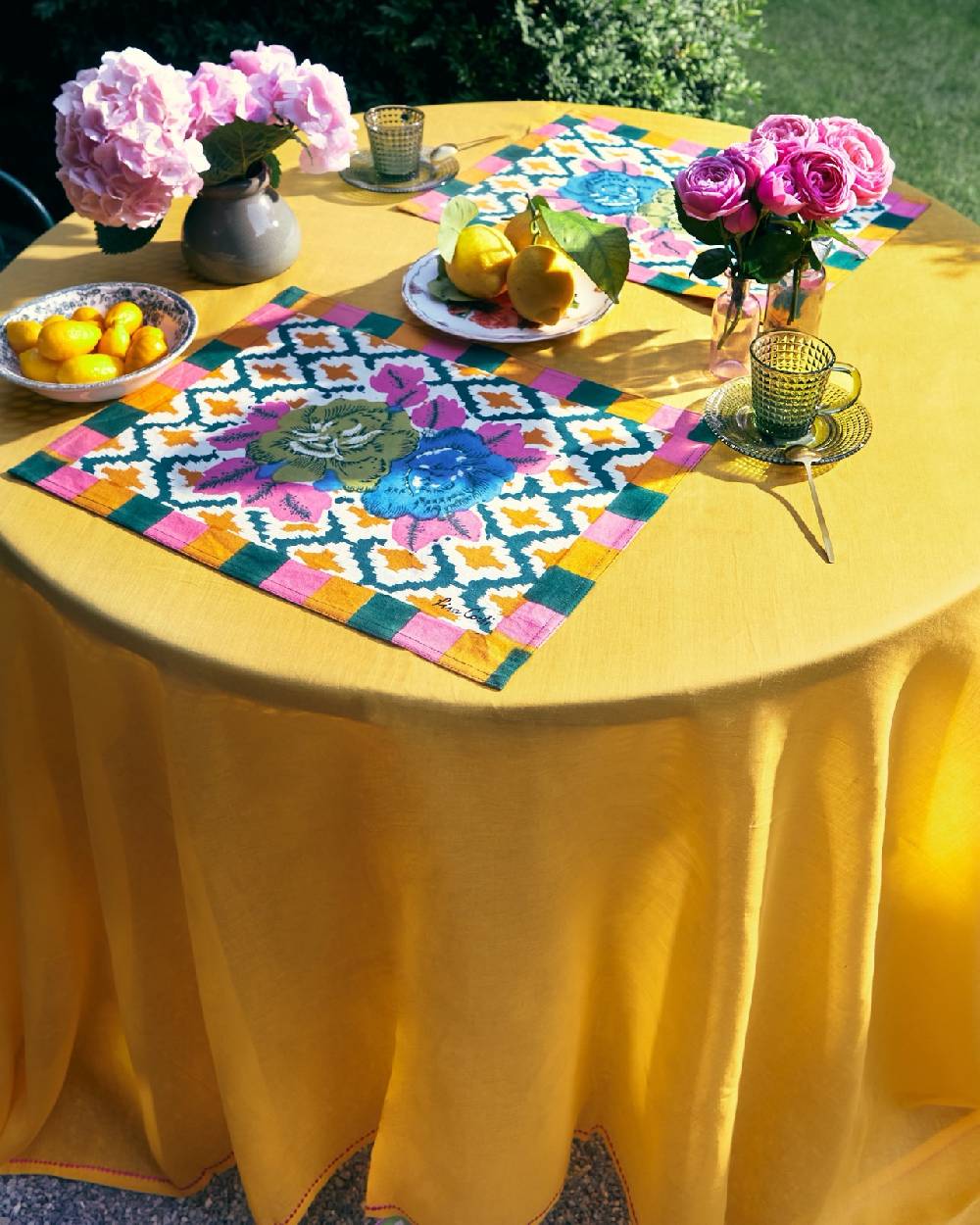 Lisa Corti Tovaglietta Cotone 35x48cm Lisa Corti X Cabana Hima Peacock Gold