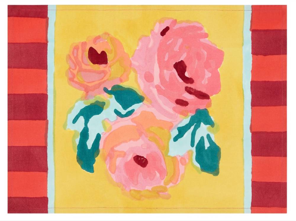 Lisa Corti tovaglietta cotone 35x48cm nizam sulphur