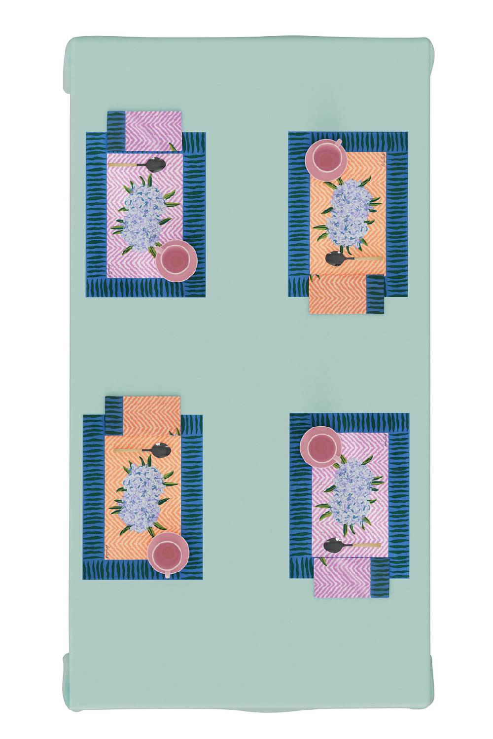 Lisa Corti Tovaglietta Cotone 35x48cm Oleander Lilac