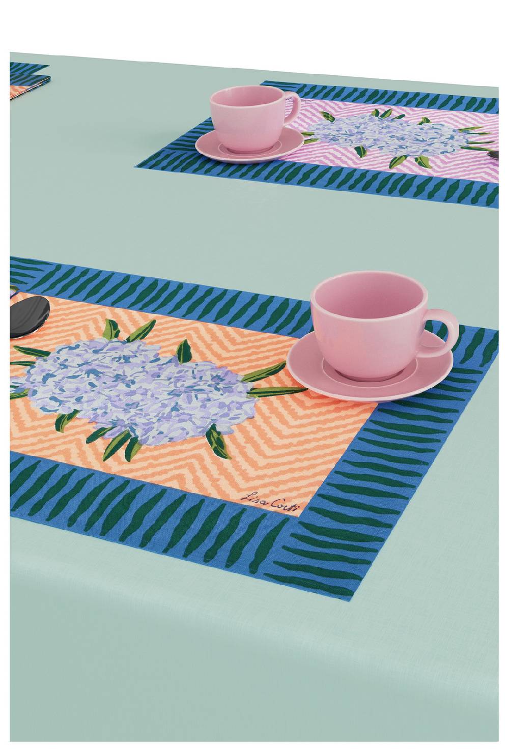 Lisa Corti Tovaglietta Cotone 35x48cm Oleander Peach