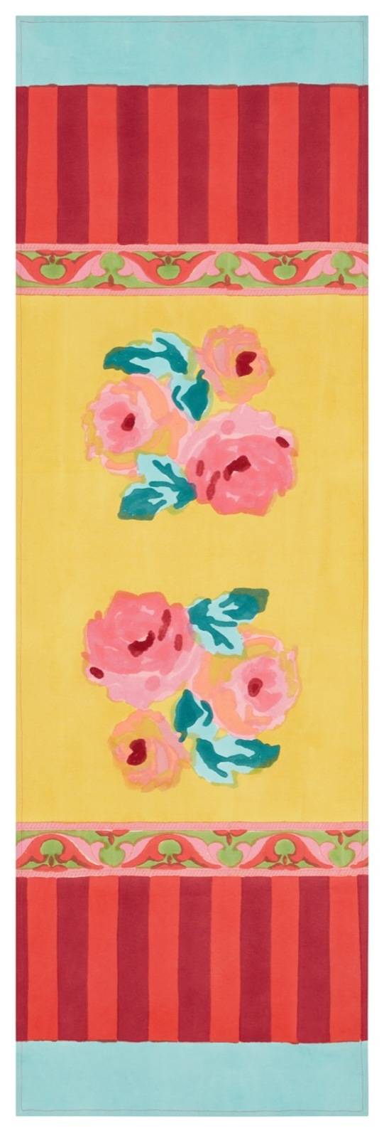 Lisa Corti tovaglietta doppia cotone 50x150cm nizam sulphur