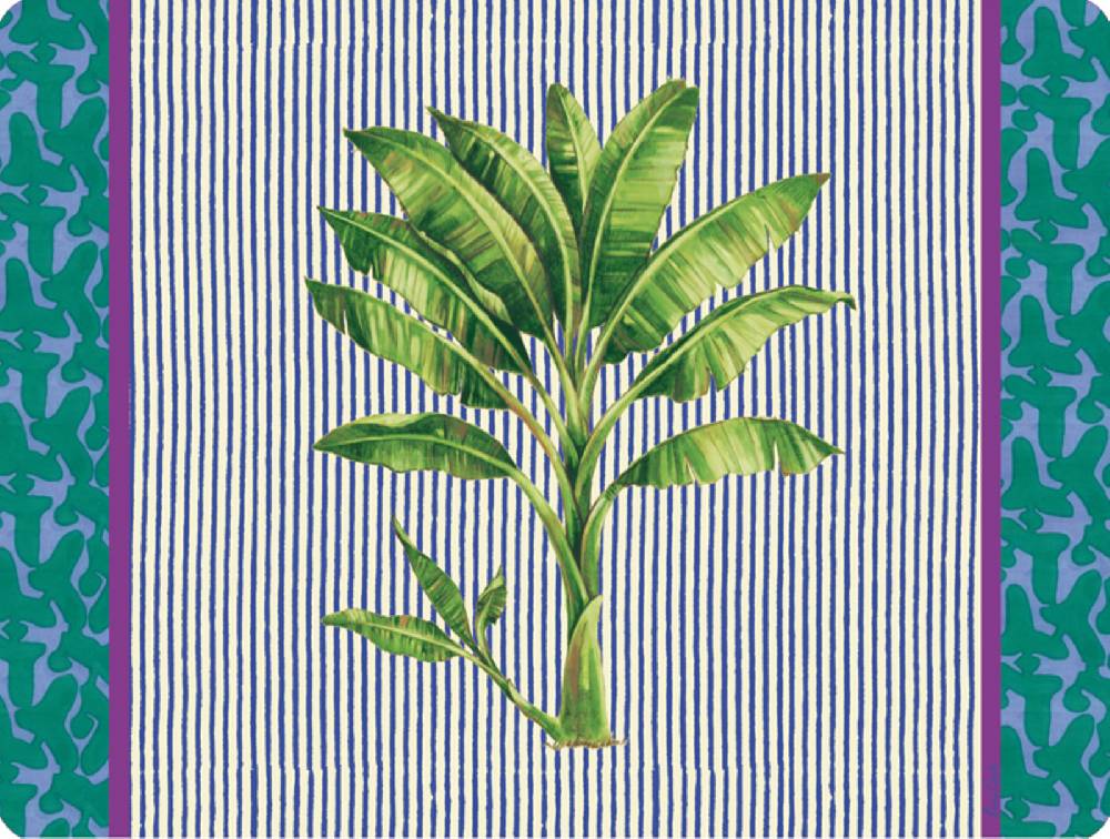 Lisa Corti tovaglietta rigida 30x40cm banano pervinch