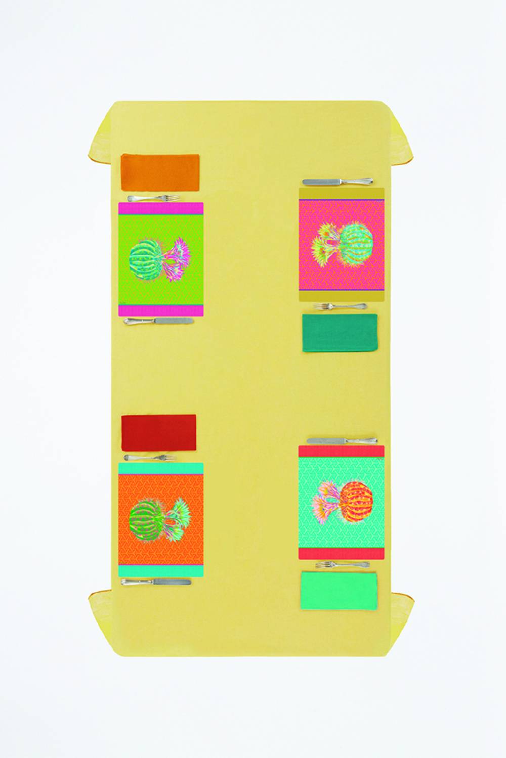 Lisa Corti Tovaglietta Rigida 30x40cm Cactus Acid Green