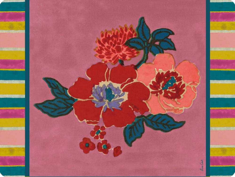 Lisa Corti tovaglietta rigida 30x40cm dandelion old pink