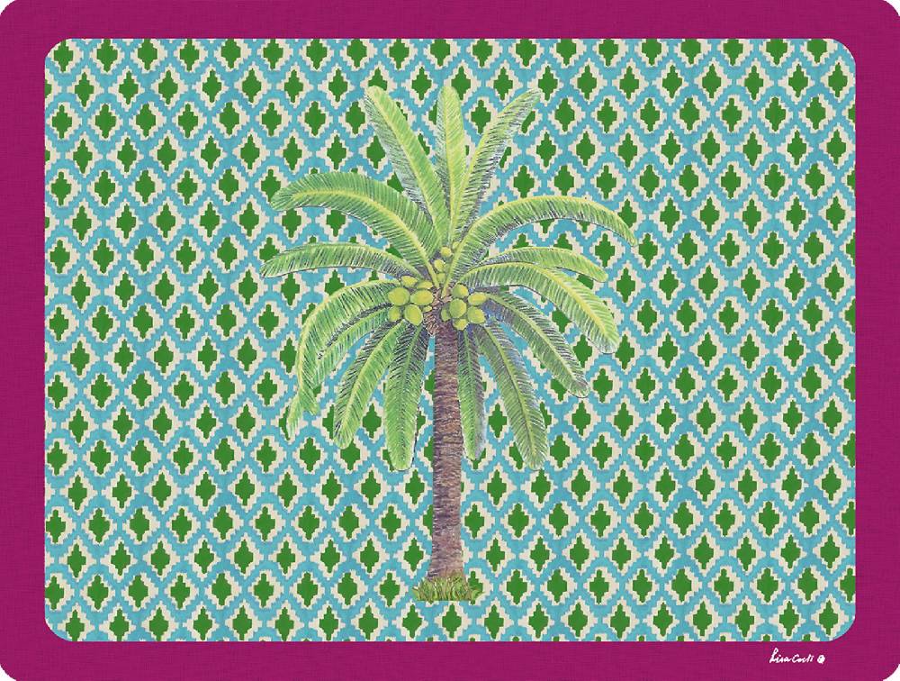 Lisa Corti tovaglietta rigida 30x40cm hima palma green