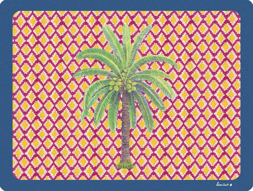 Lisa Corti tovaglietta rigida 30x40cm hima palma yellow