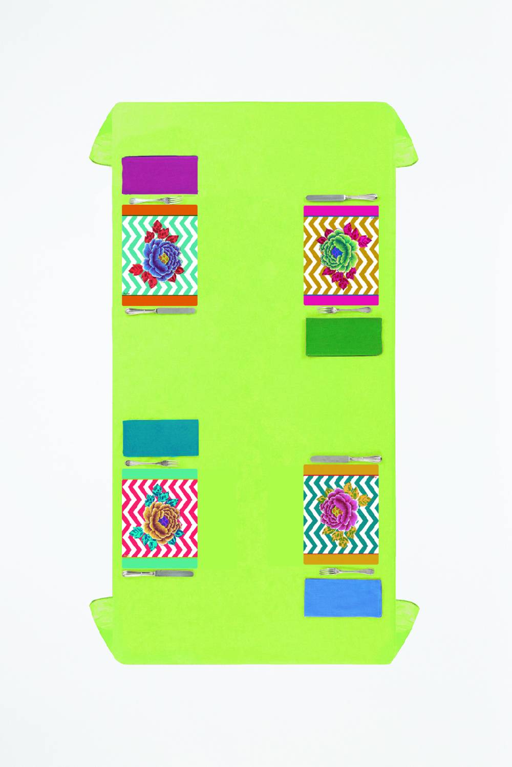 Lisa Corti Tovaglietta Rigida 30x40cm Lisa Corti X La Minervetta Glory Zig Zag Red