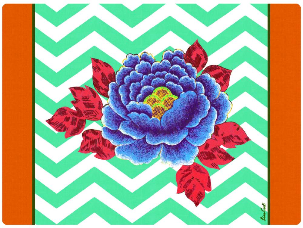 Lisa Corti tovaglietta rigida 30x40cm lisa corti x la minervetta glory zig zag veronese