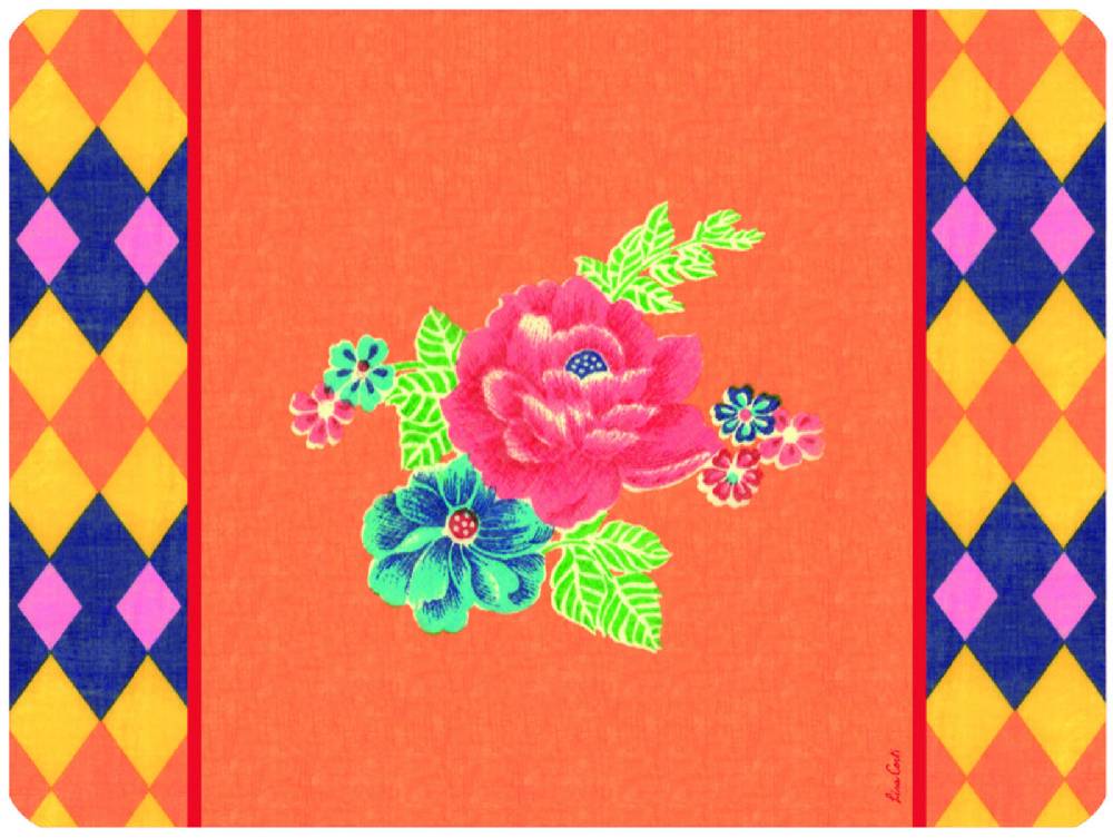 Lisa Corti tovaglietta rigida 30x40cm losanga orange