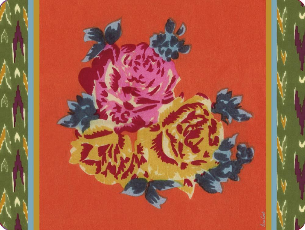 Lisa Corti tovaglietta rigida 30x40cm naga garden orange