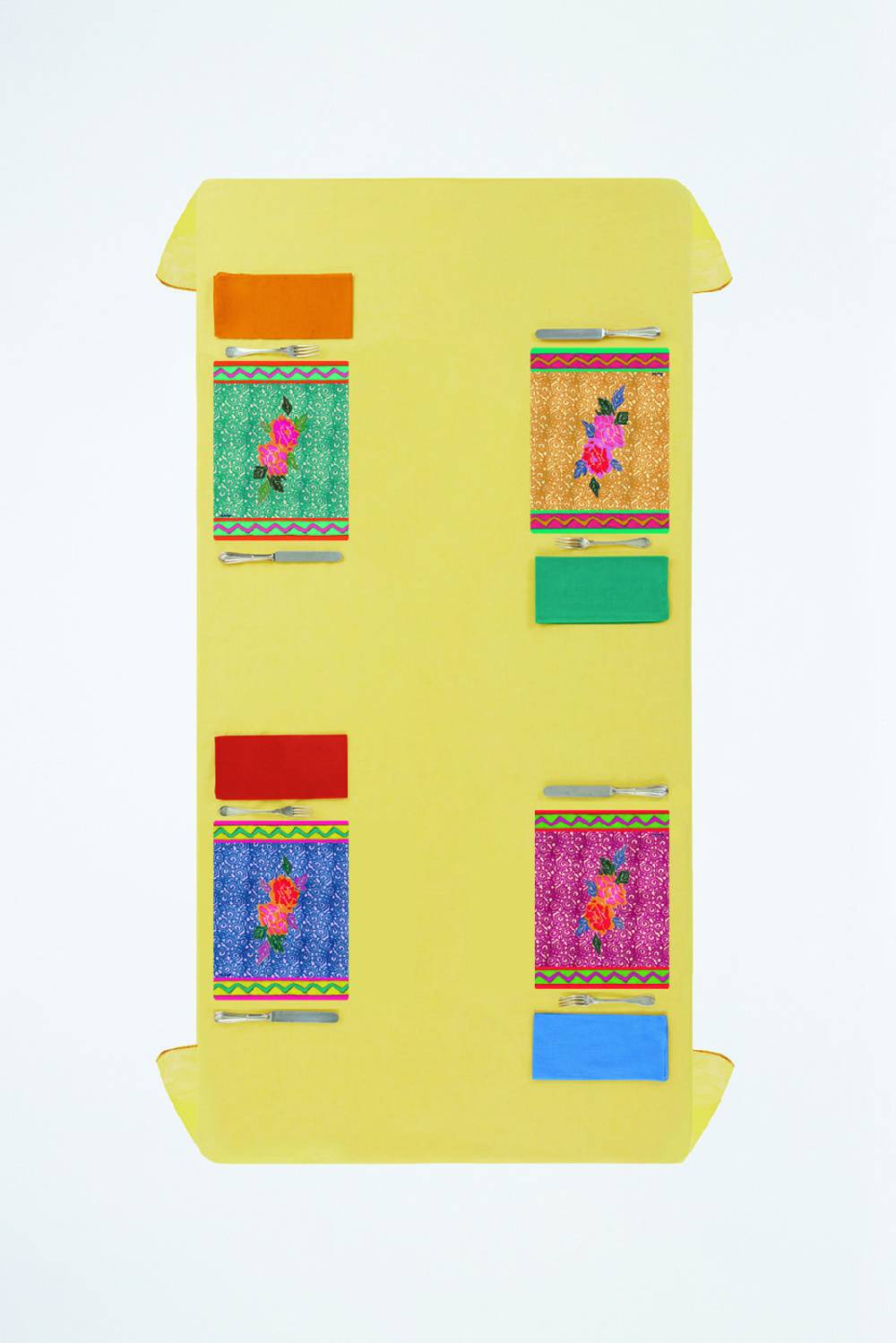 Lisa Corti Tovaglietta Rigida 30x40cm Small Spiral Royal Blue