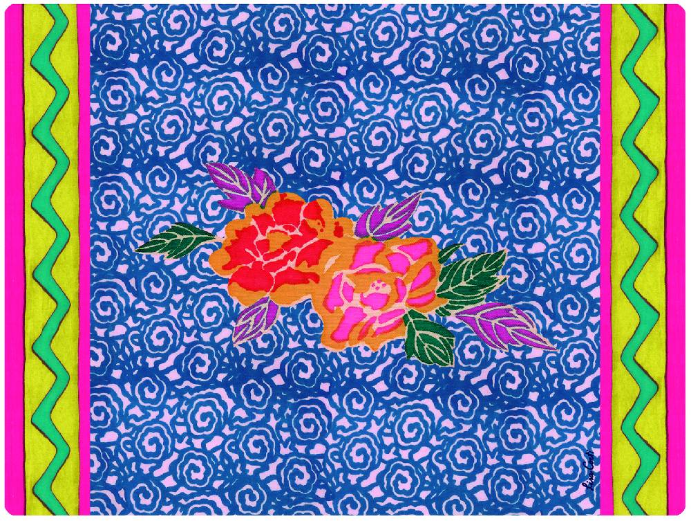 Lisa Corti tovaglietta rigida 30x40cm small spiral royal blue