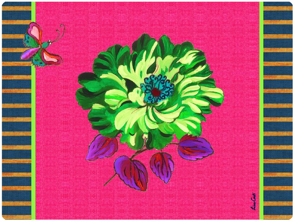 Lisa Corti tovaglietta rigida 30x40cm wild rose geranium