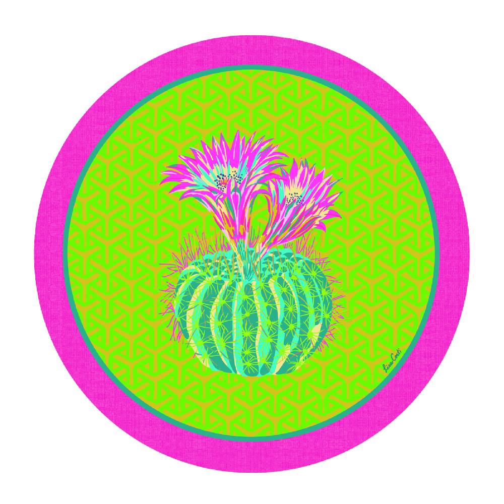 Lisa Corti tovaglietta rigida 34cm cactus acid green