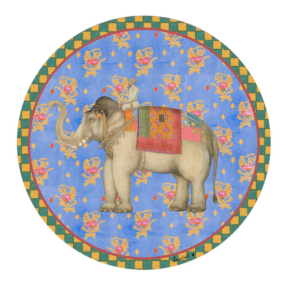 Lisa Corti tovaglietta rigida 34cm elephant pervinch