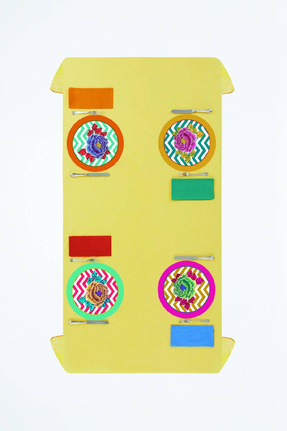 Lisa Corti Tovaglietta Rigida 34cm Lisa Corti X La Minervetta Glory Zig Zag Veronese