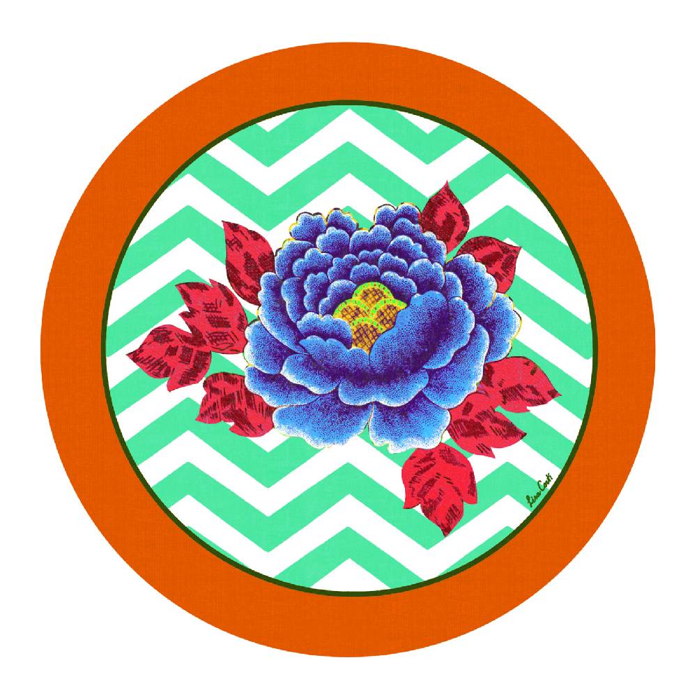 Lisa Corti tovaglietta rigida 34cm lisa corti x la minervetta glory zig zag veronese