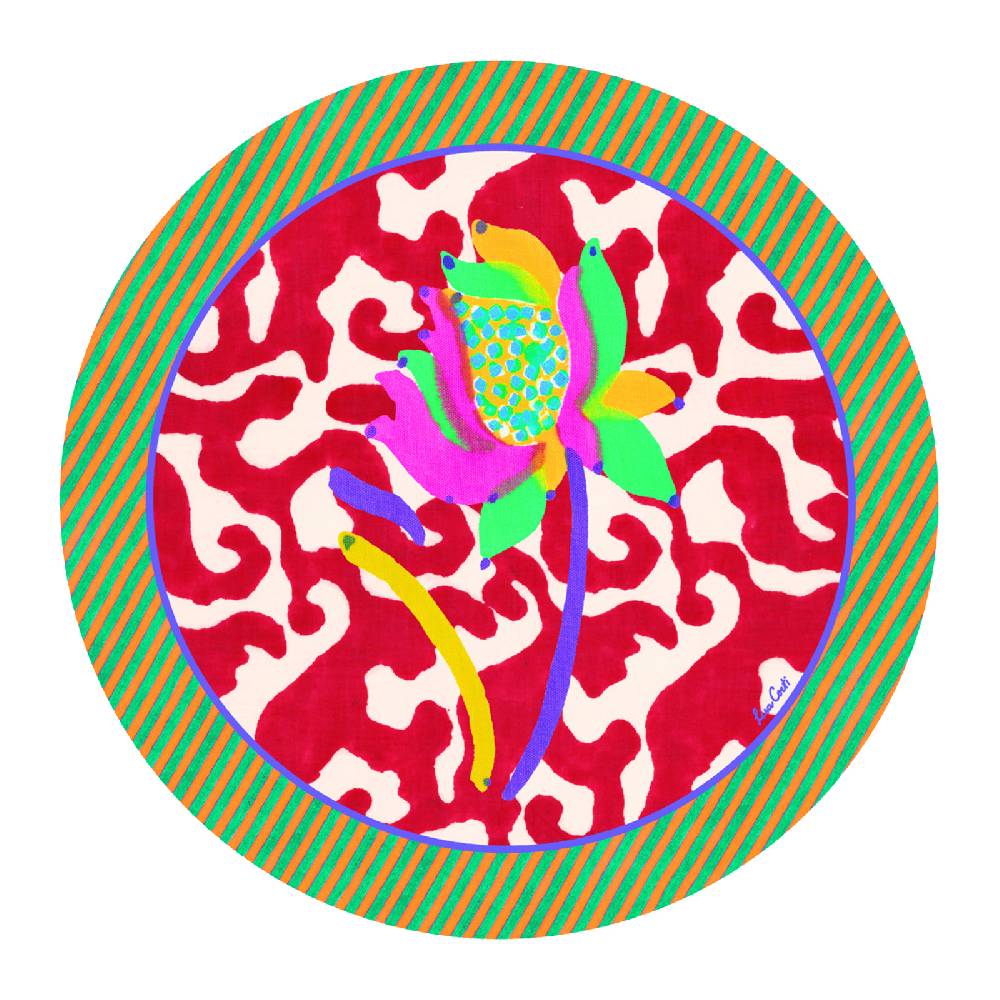 Lisa Corti tovaglietta rigida 34cm lisa corti x la minervetta madurai red