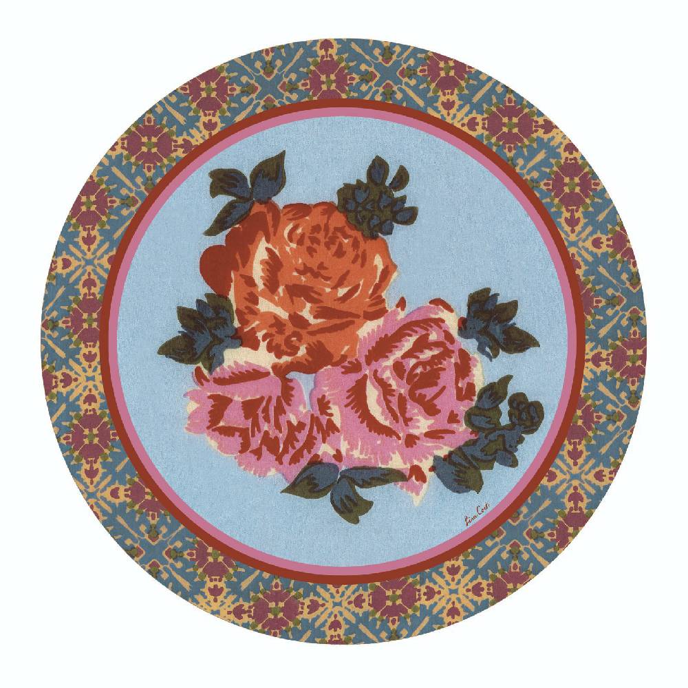 Lisa Corti tovaglietta rigida 34cm naga garden light blue