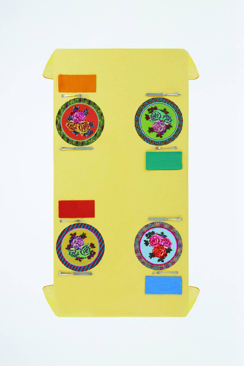 Lisa Corti Tovaglietta Rigida 34cm Naga Garden Yellow