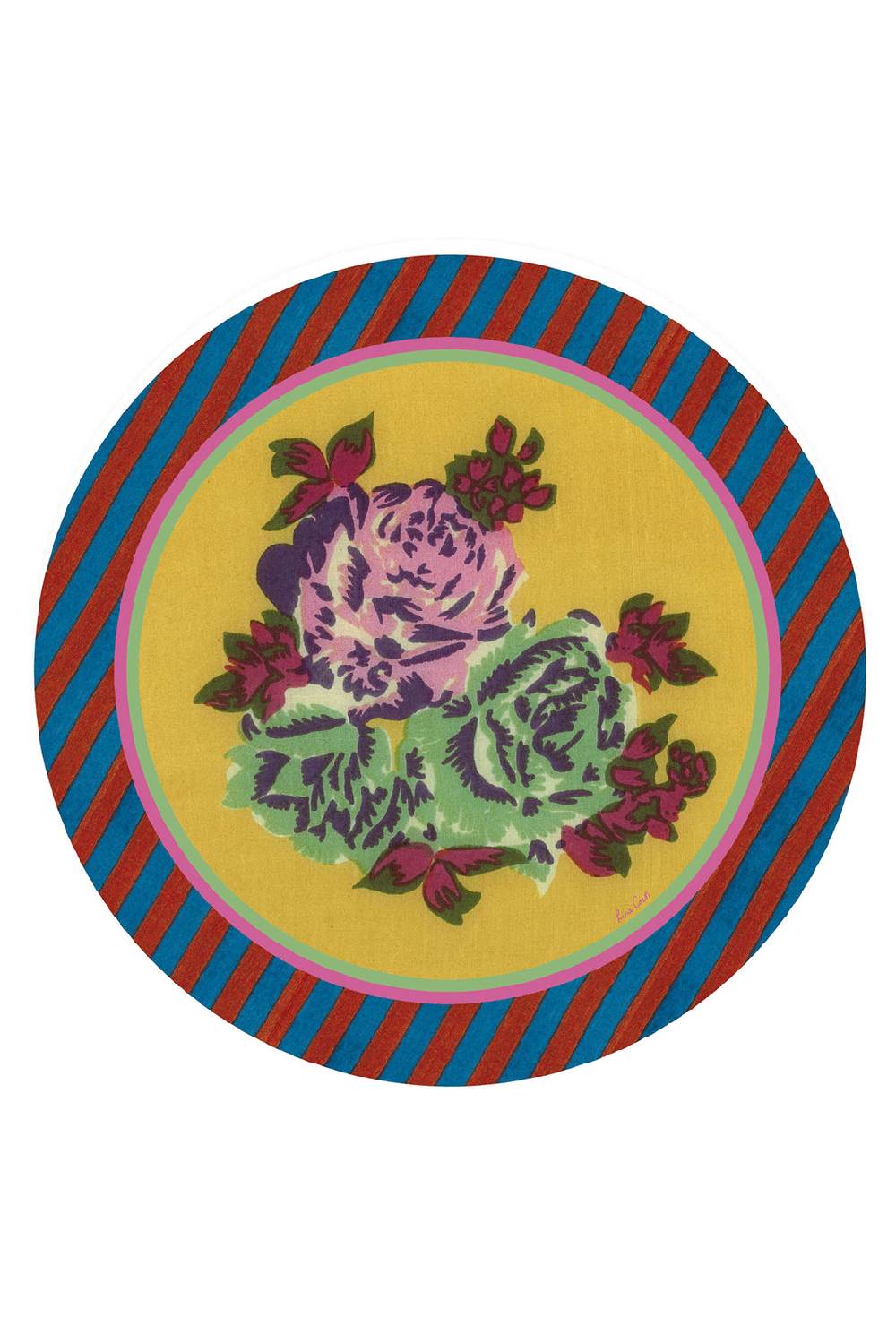 Lisa Corti tovaglietta rigida 34cm naga garden yellow