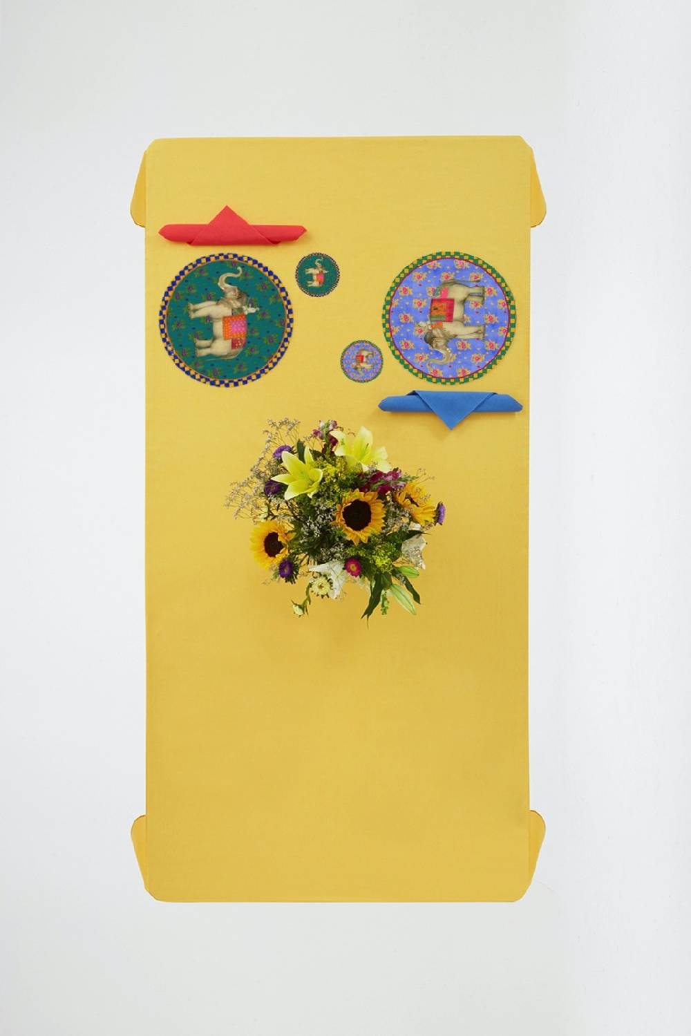 Lisa Corti Tovaglietta Rigida 39cm Elephant Pervinch