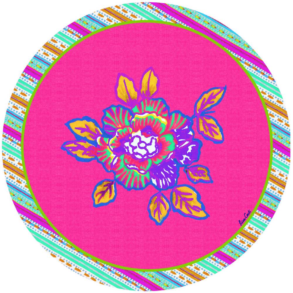 Lisa Corti tovaglietta rigida 39cm english rose pink