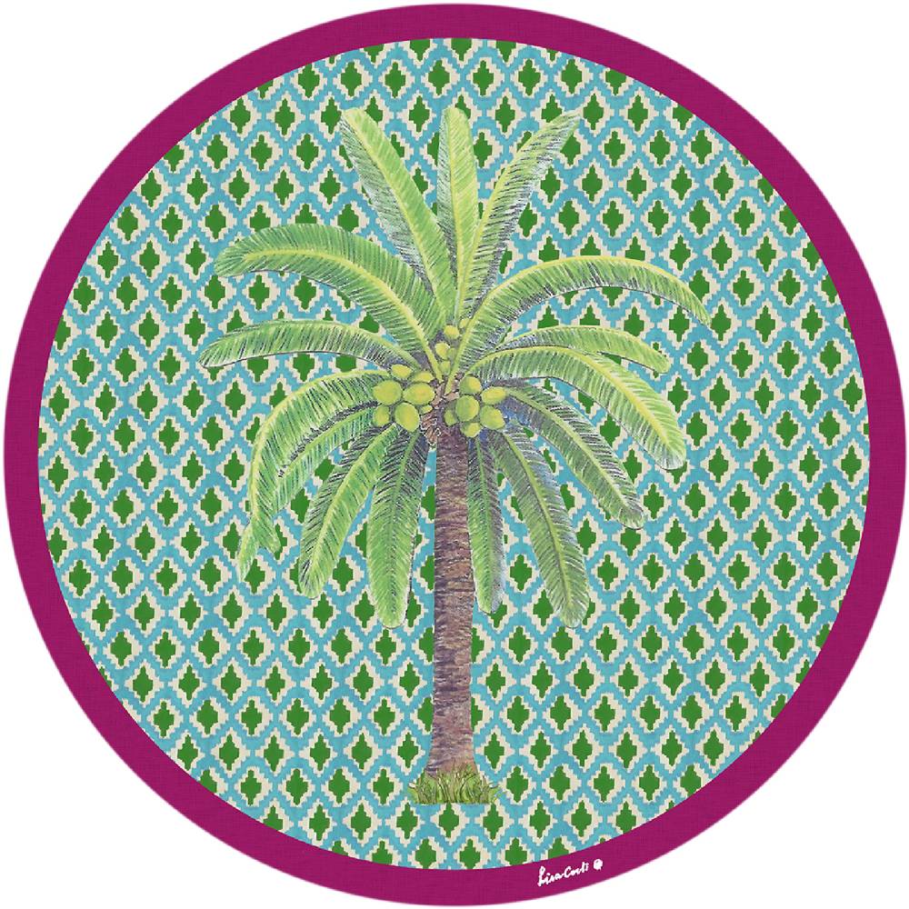 Lisa Corti tovaglietta rigida 39cm hima palma green