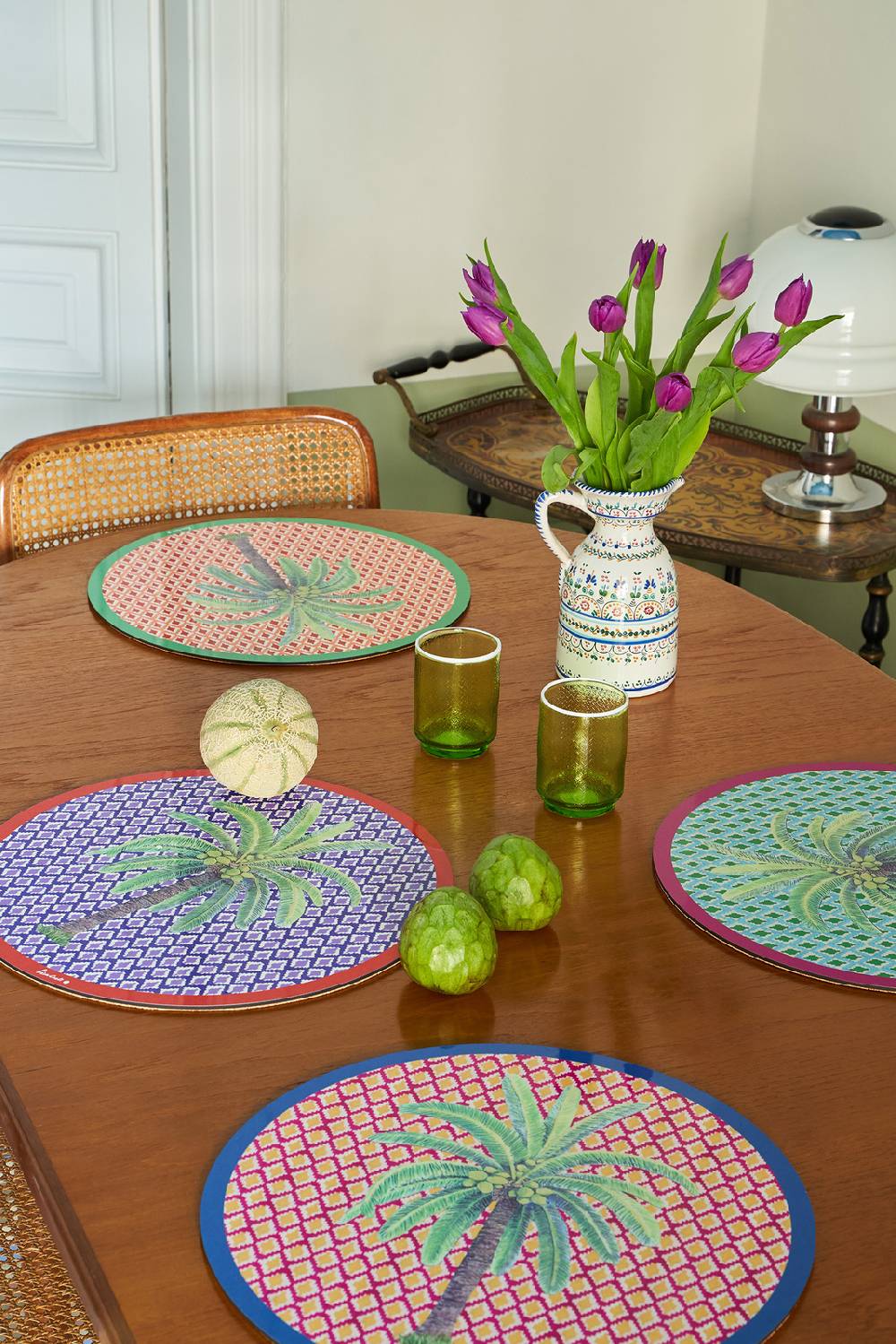 Lisa Corti Tovaglietta Rigida 39cm Hima Palma Pervinch