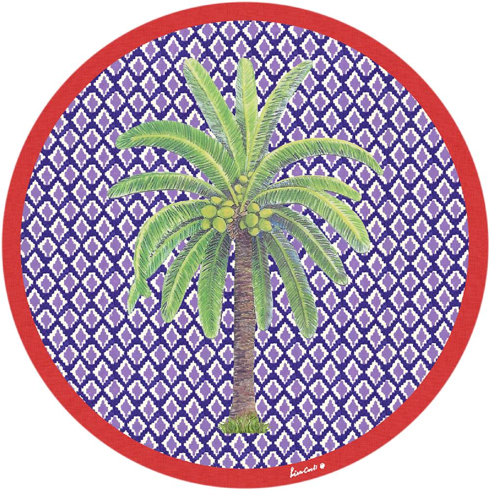 Lisa Corti tovaglietta rigida 39cm hima palma pervinch