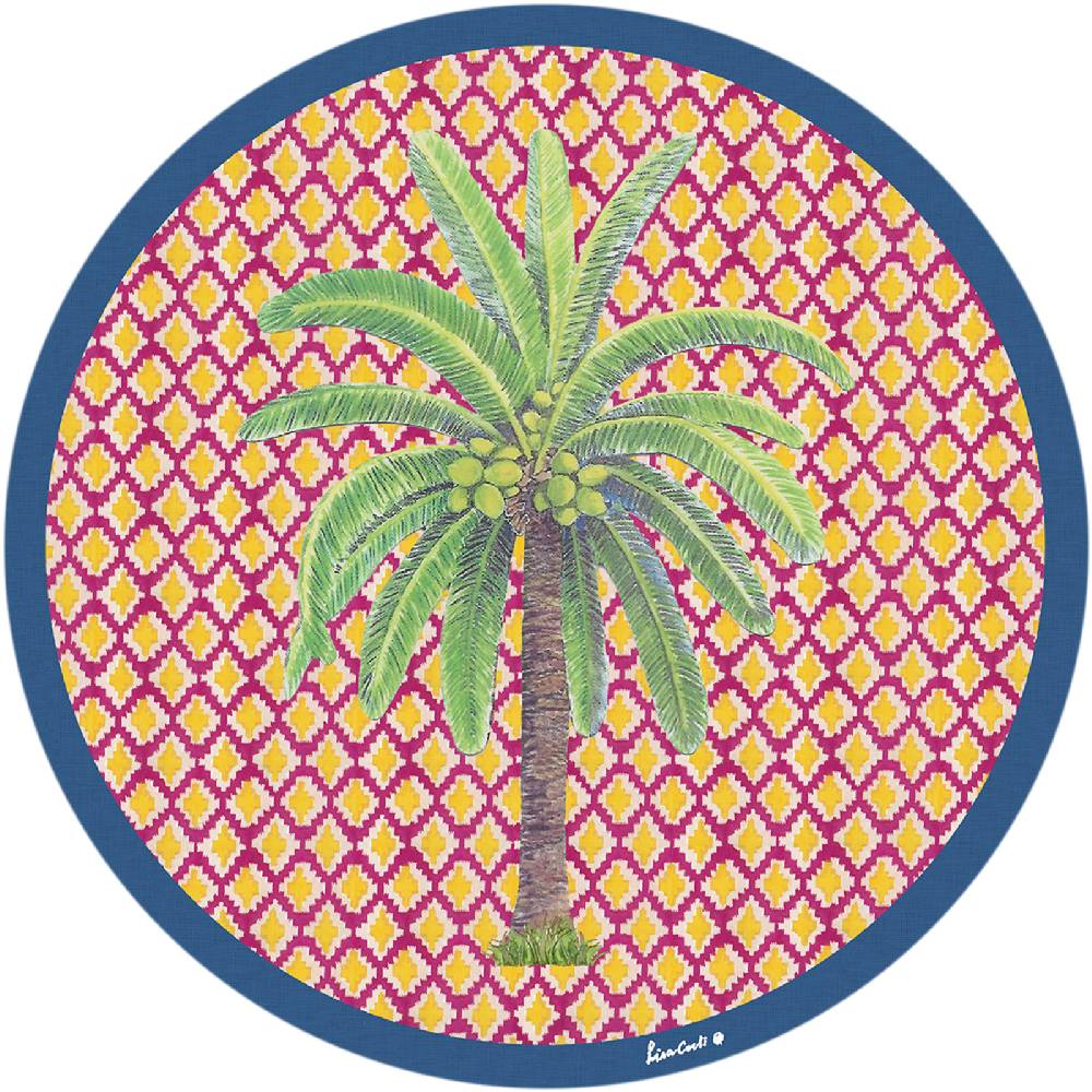 Lisa Corti tovaglietta rigida 39cm hima palma yellow