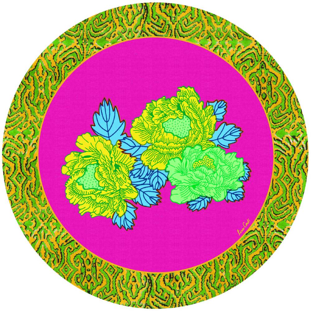 Lisa Corti tovaglietta rigida 39cm kauai peony fuxia