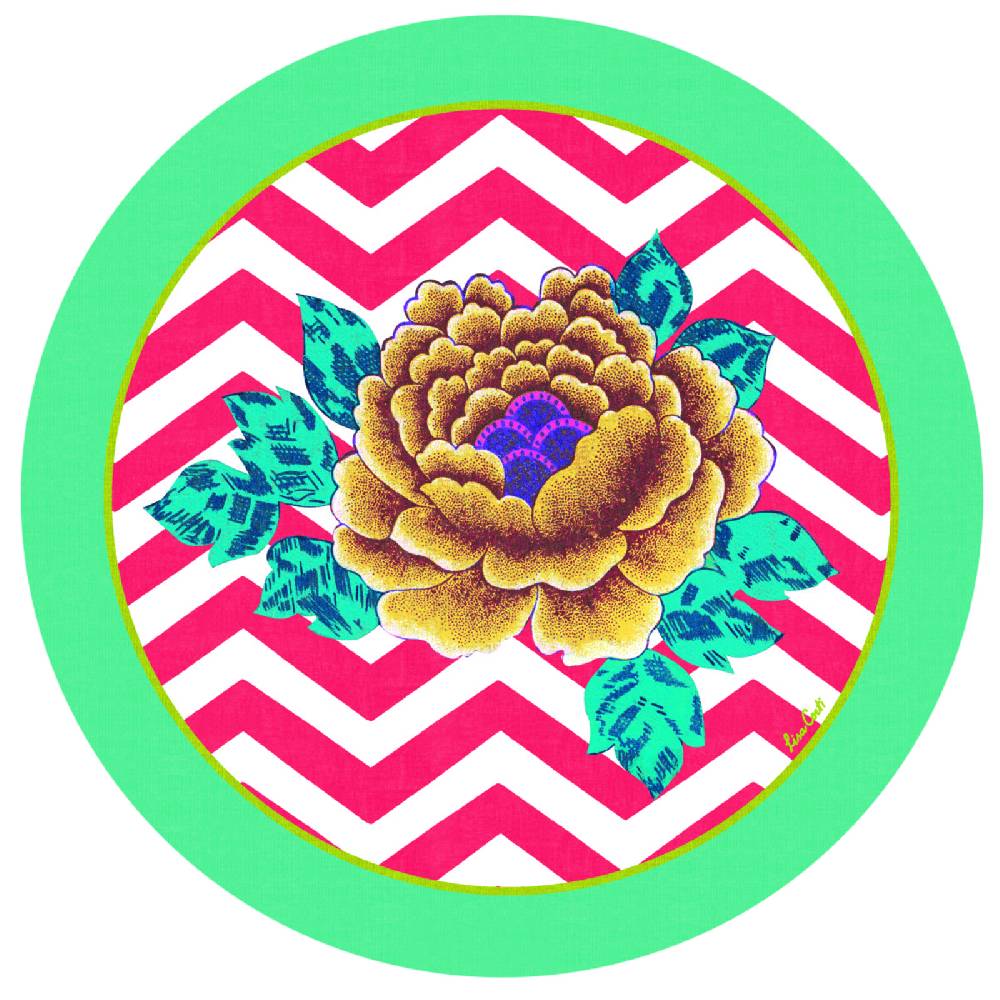 Lisa Corti tovaglietta rigida 39cm lisa corti x la minervetta glory zig zag red