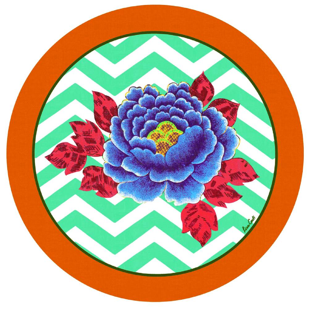 Lisa Corti tovaglietta rigida 39cm lisa corti x la minervetta glory zig zag veronese