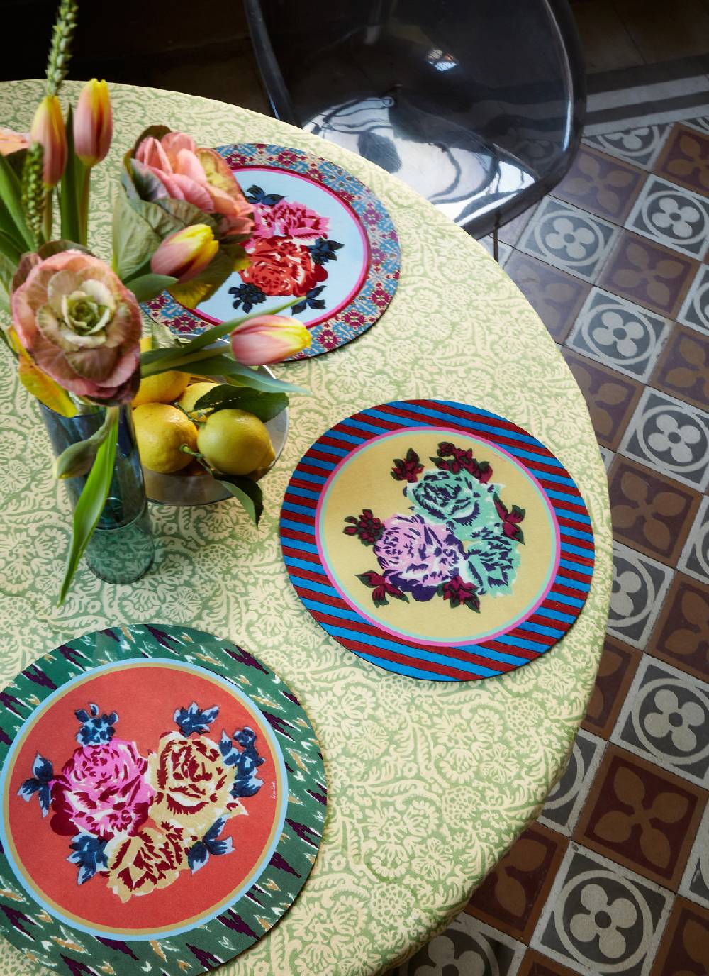 Lisa Corti Tovaglietta Rigida 39cm Naga Garden Yellow