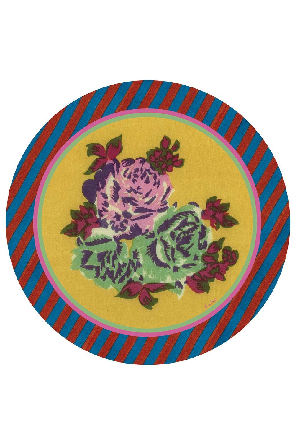 Lisa Corti tovaglietta rigida 39cm naga garden yellow