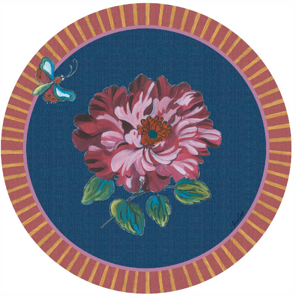 Lisa Corti tovaglietta rigida 39cm wild rose royal blue