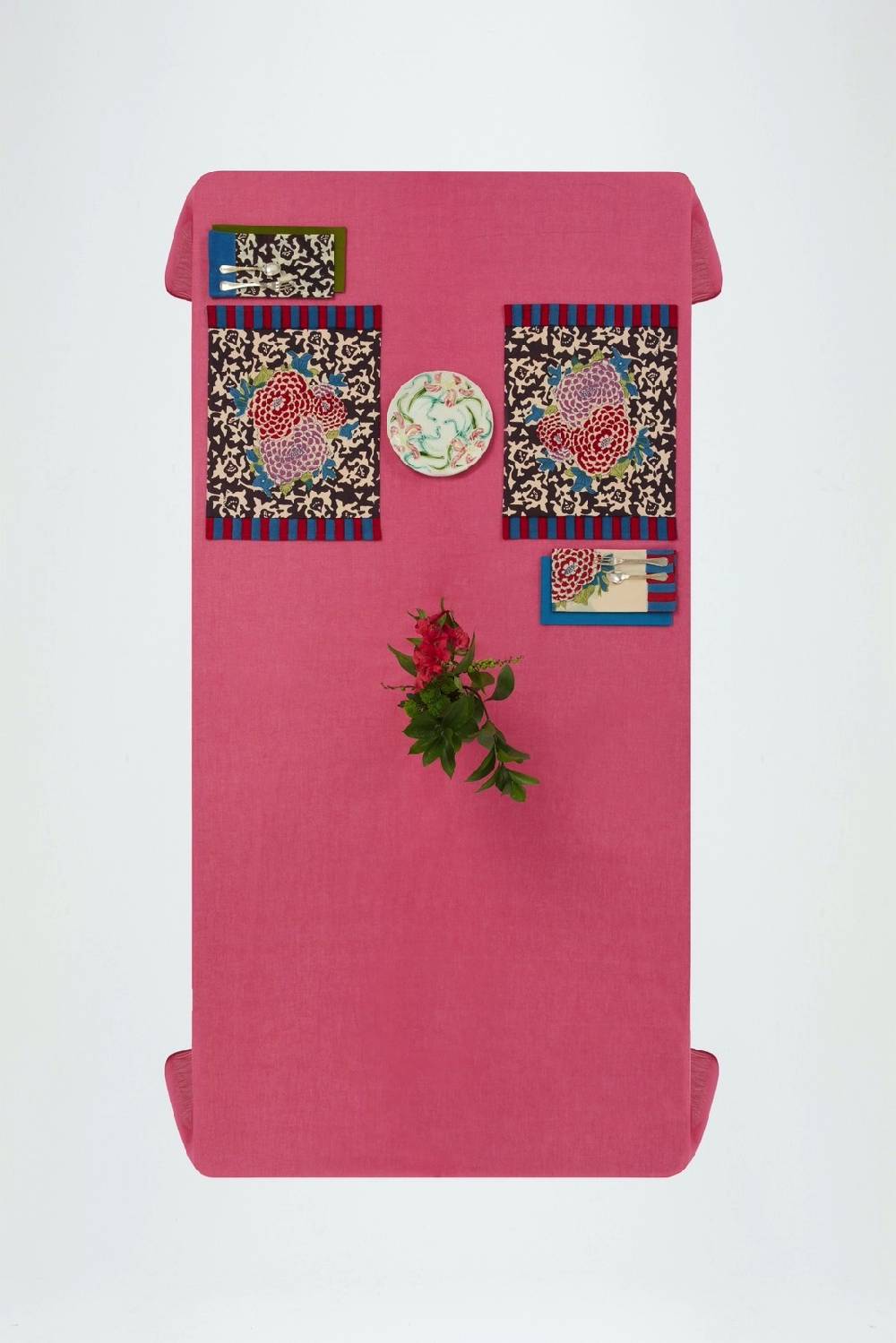 Lisa Corti Tovagliolo Cotone 50x50cm Arabesque Natural Coffee