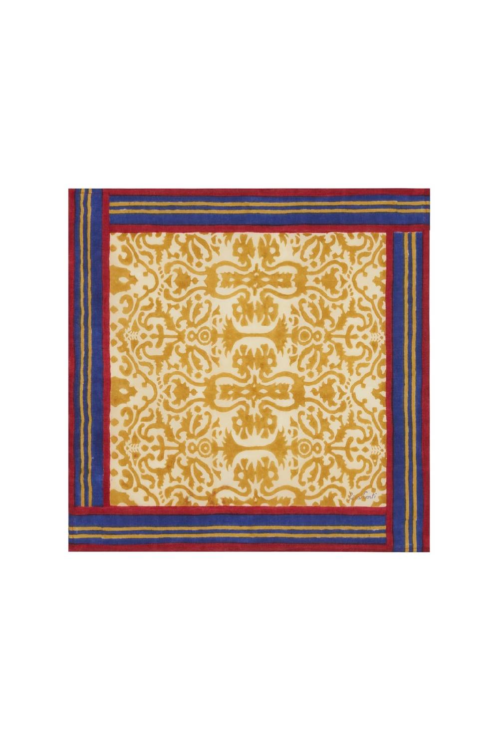 Lisa Corti tovagliolo cotone 50x50cm damask stripes chutney