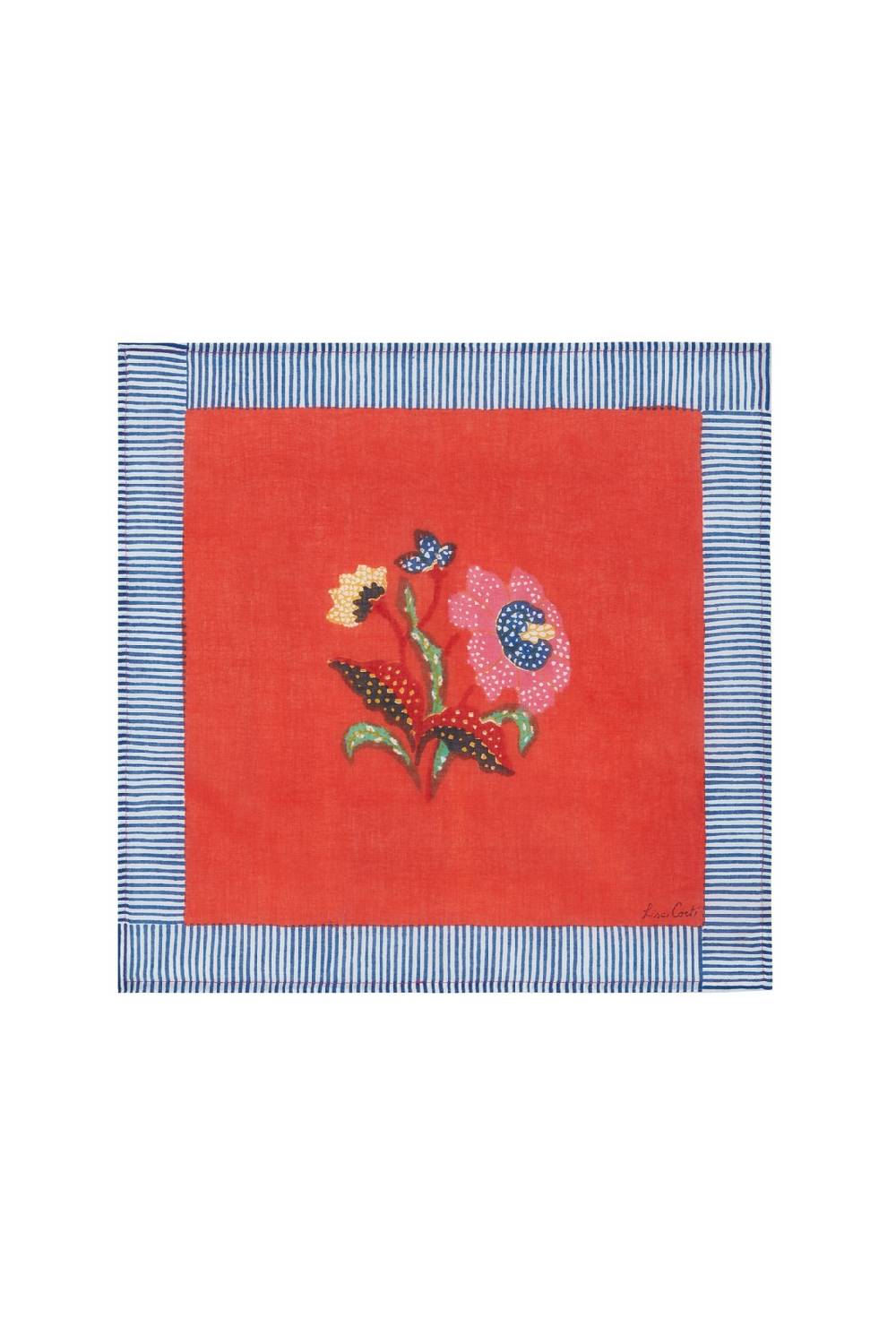 Lisa Corti tovagliolo cotone 50x50cm indonesian red