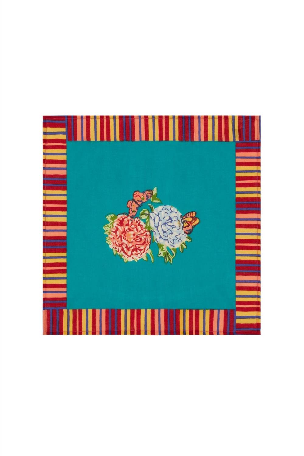 Lisa Corti tovagliolo cotone 50x50cm kandem flower green