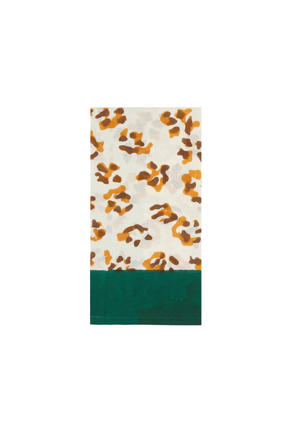 Lisa Corti Tovagliolo Cotone 50x50cm Leopard Touch Brown