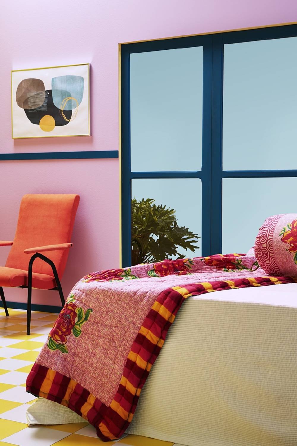 Lisa Corti Trapunta Reversibile 110x180cm Camelia Magenta Pink