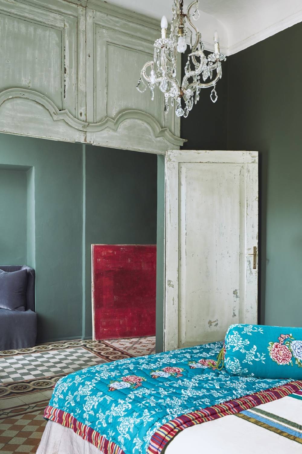 Lisa Corti Trapunta Reversibile 110x180cm Kandem Queen Green