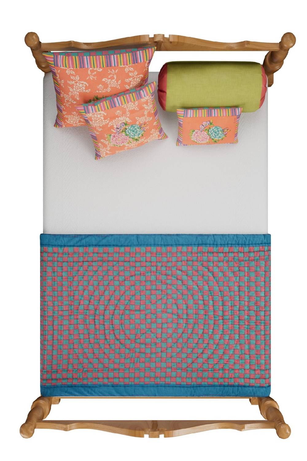 Lisa Corti Trapunta Reversibile 110x180cm Kandem Queen Peach