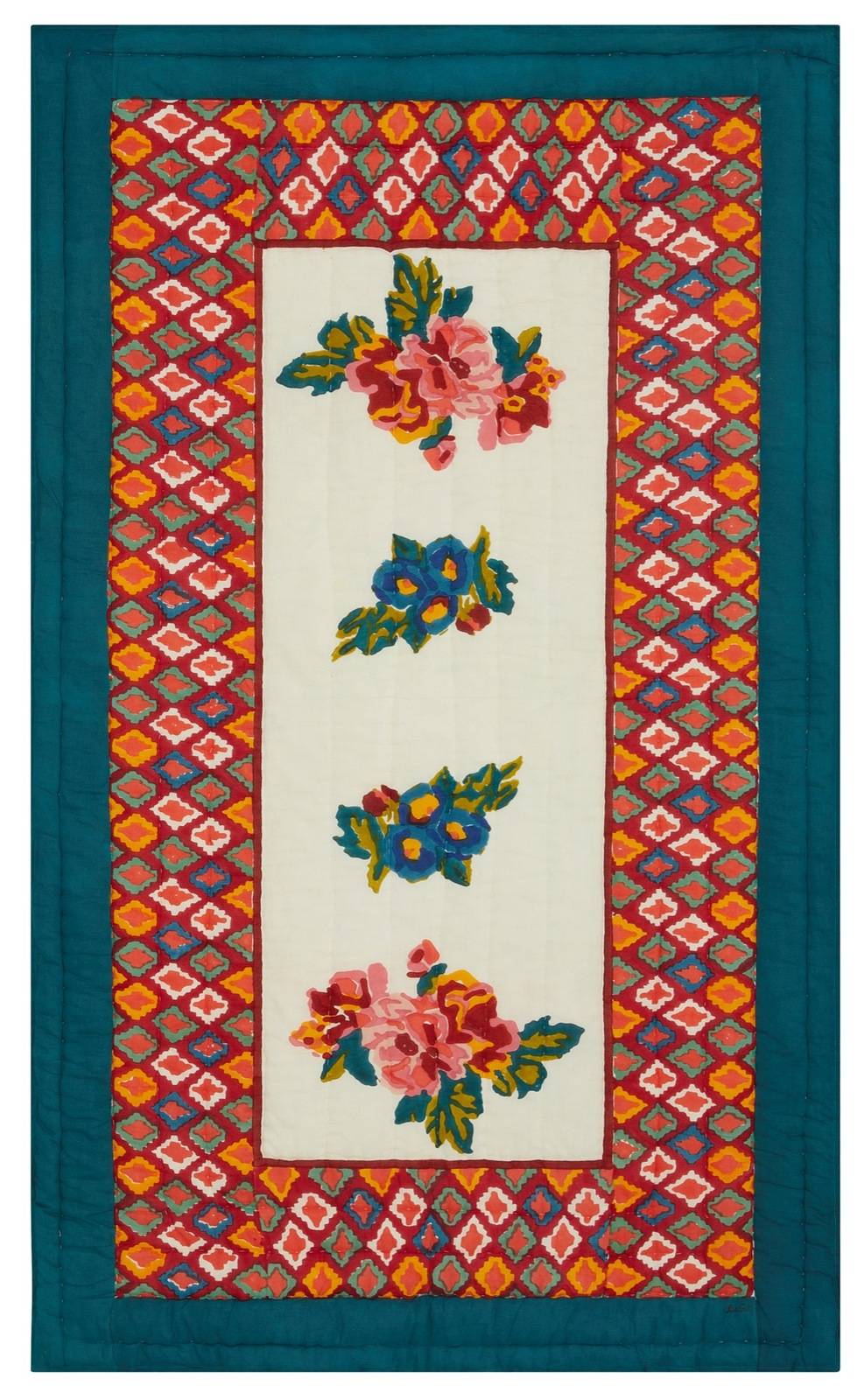 Lisa Corti trapunta reversibile 110x180cm lisa bouquet cream