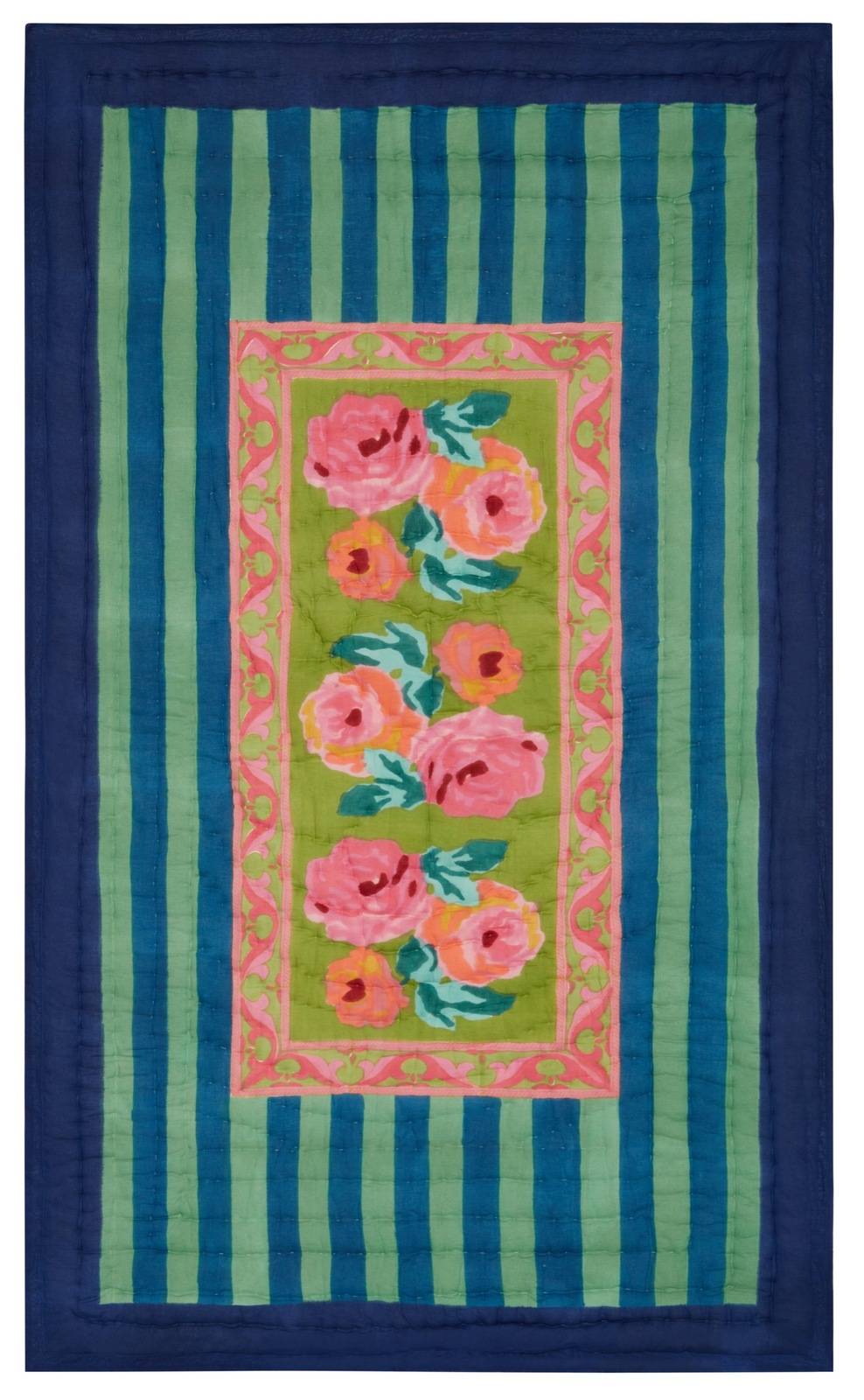 Lisa Corti trapunta reversibile 110x180cm nizam acid green